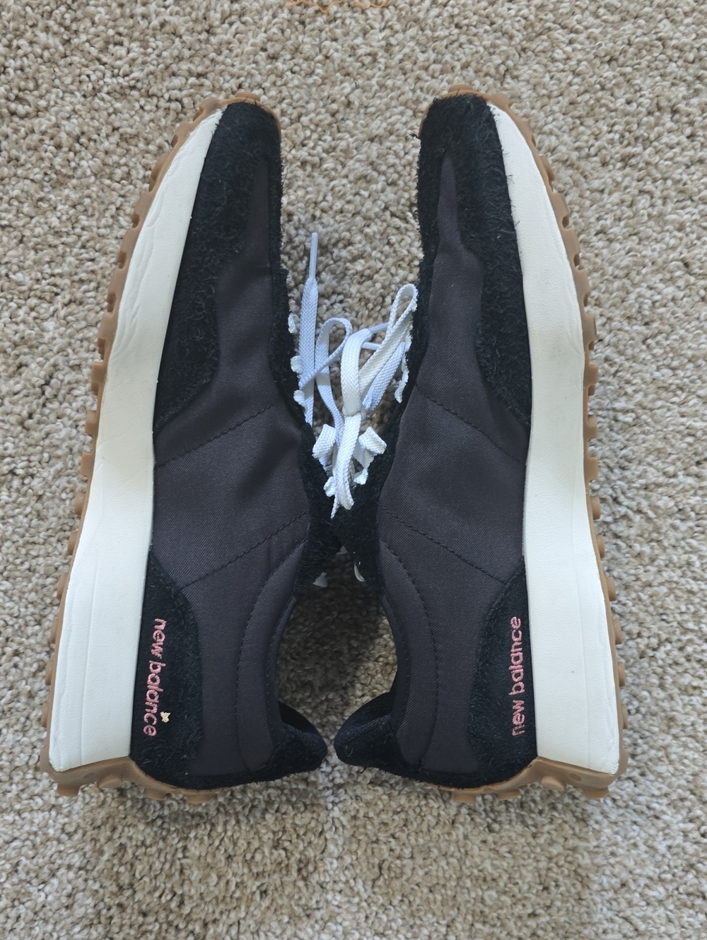 New Balance Black, White & Gum Retro Runner Sneakers - Picture 3 of 7